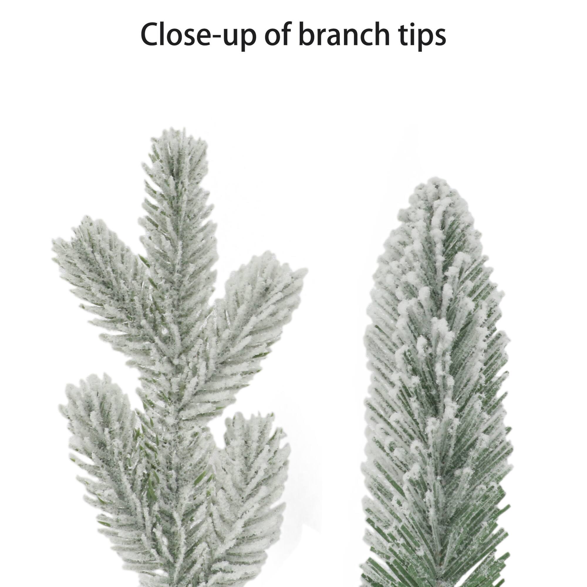 6ft. Battery-Operated Pre-Lit Flocked Decorated Artificial Garland